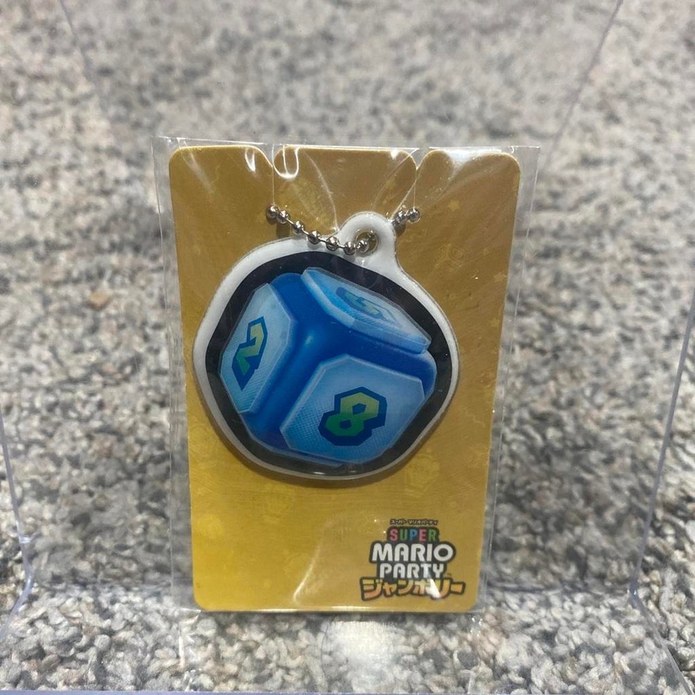 Nintendo Keychain Super Mario Party Jamboree Dice 7-11 Promo Blue New